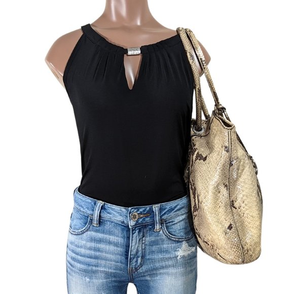 Michael Kors Embossed Snake Large Slouchy Hobo Bag EUC - Picture 3 of 13